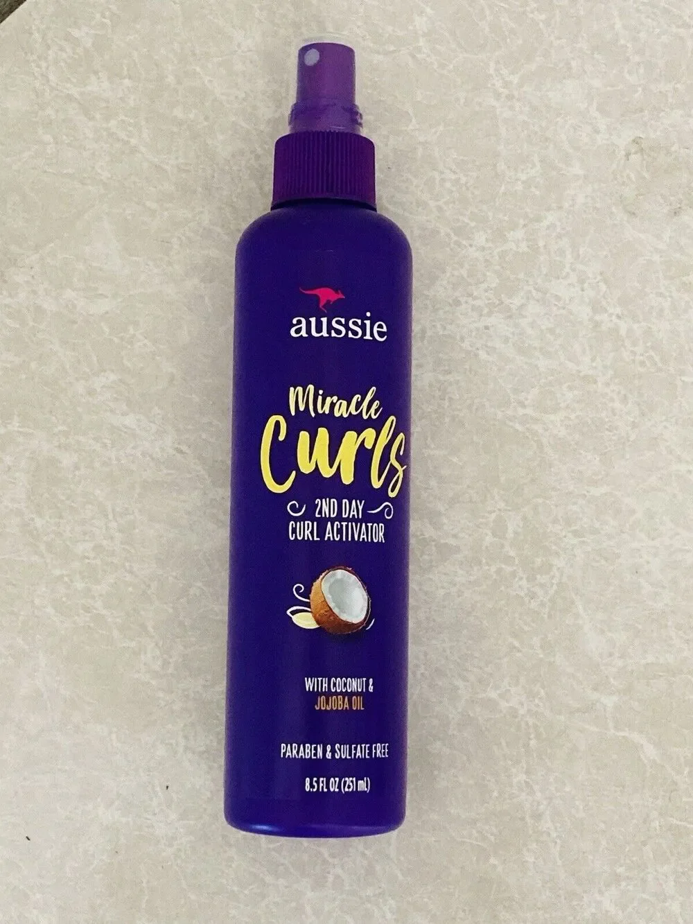 AUSSIE MIRACLE CURLS 2ND DAY CURL ACTIVATOR WITH COCONUT & JOJOBA OIL 8.5 FL OZ